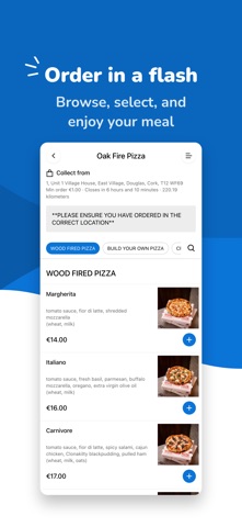 Oak Fire Pizza Cork app screenshot