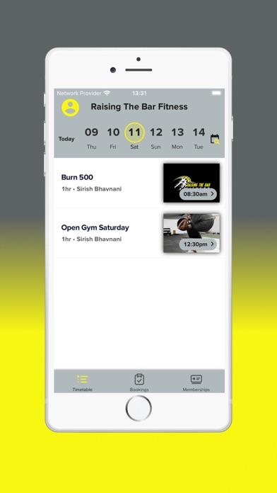 Screenshot 2 of Raising The Bar Fitness App