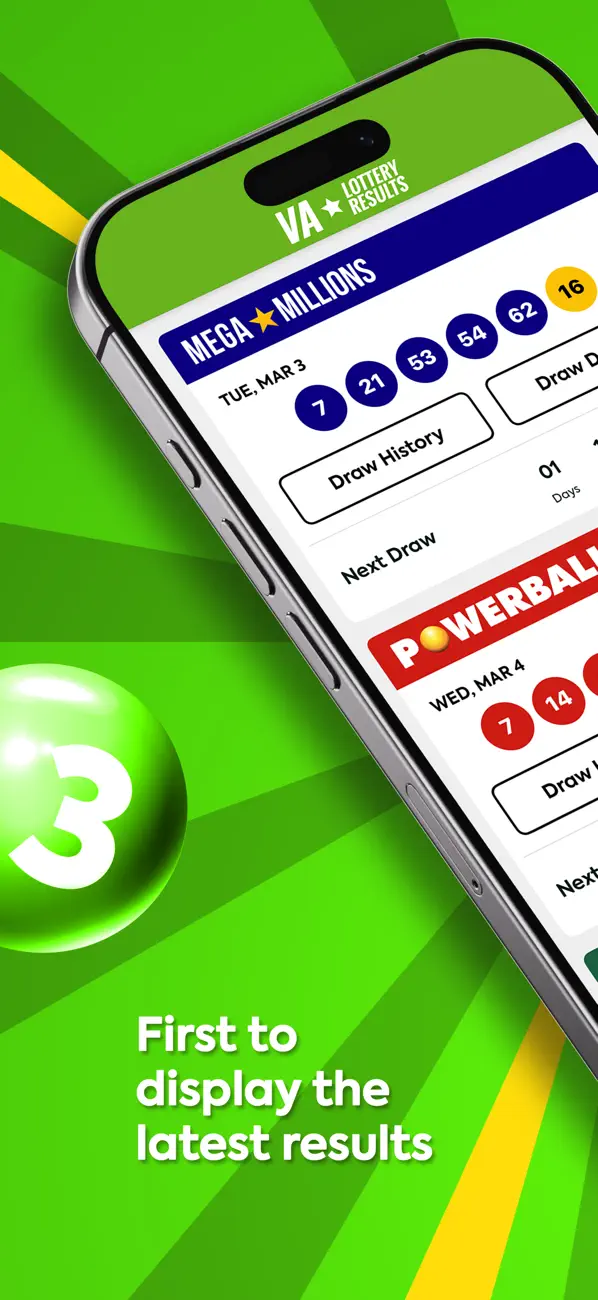 Screenshot #1 pour Virginia Lottery Numbers