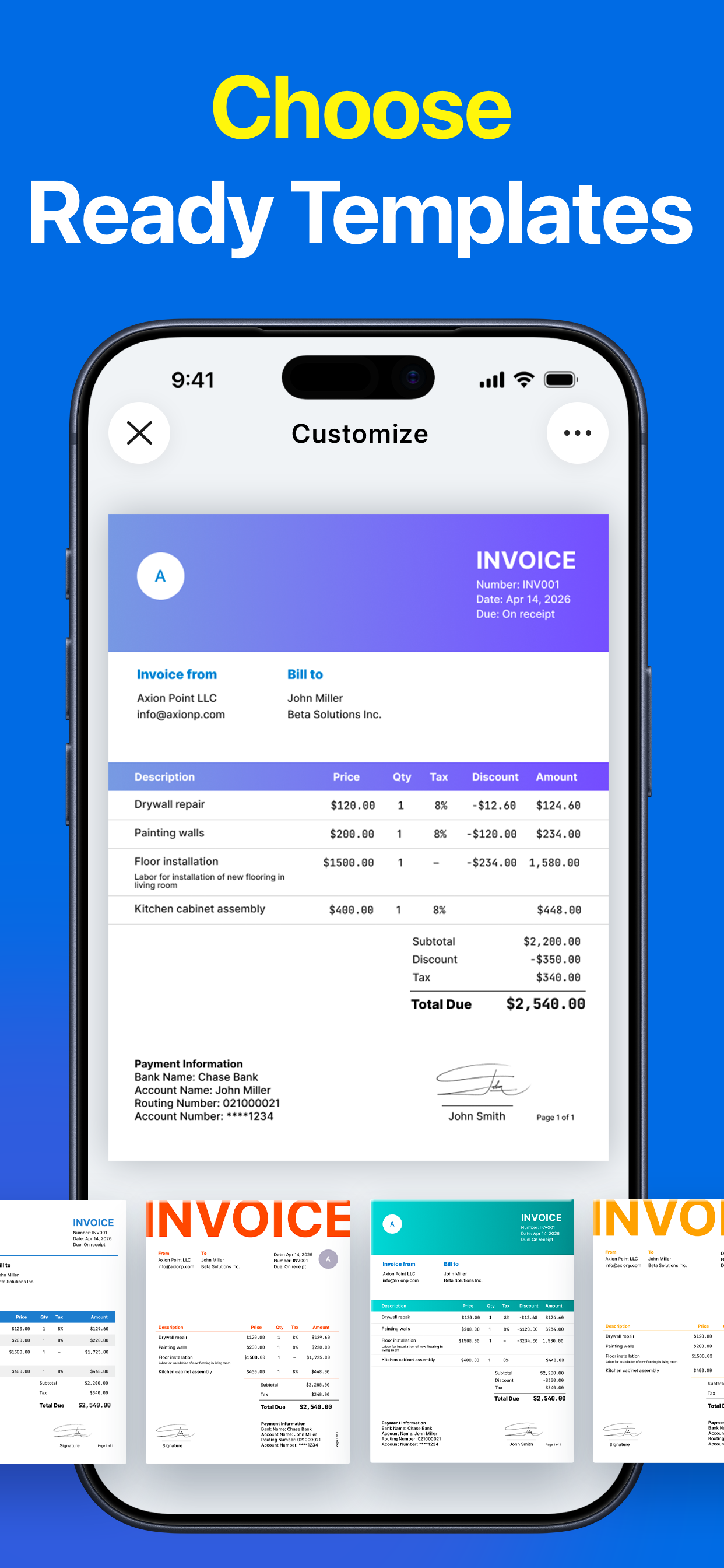 Invoice Maker App: Invy screenshot 3