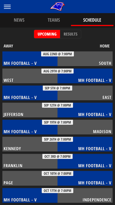 Mars Hill Bible Panthers Screenshot