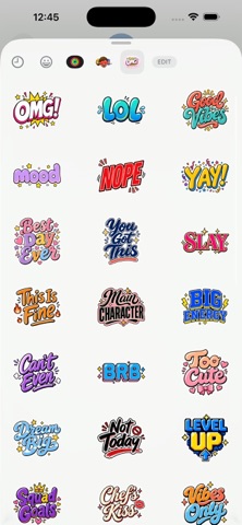 Text Quote Stickers iPhone screenshot