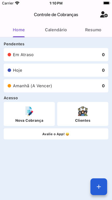 Controle de Cobrança Screenshot