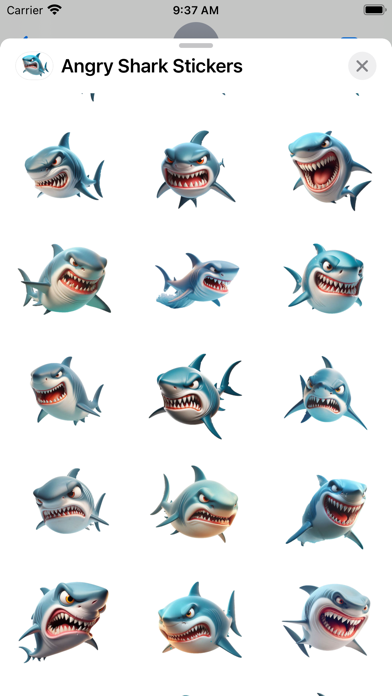 Screenshot #2 pour Angry Shark Stickers