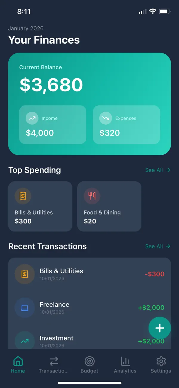 Screenshot #1 pour Lumen Budget Money Manager