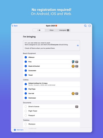 PackParty: Group Packing List ipad screenshot 3