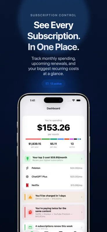 Subscription Tracker & Trials screenshot 1 of 8