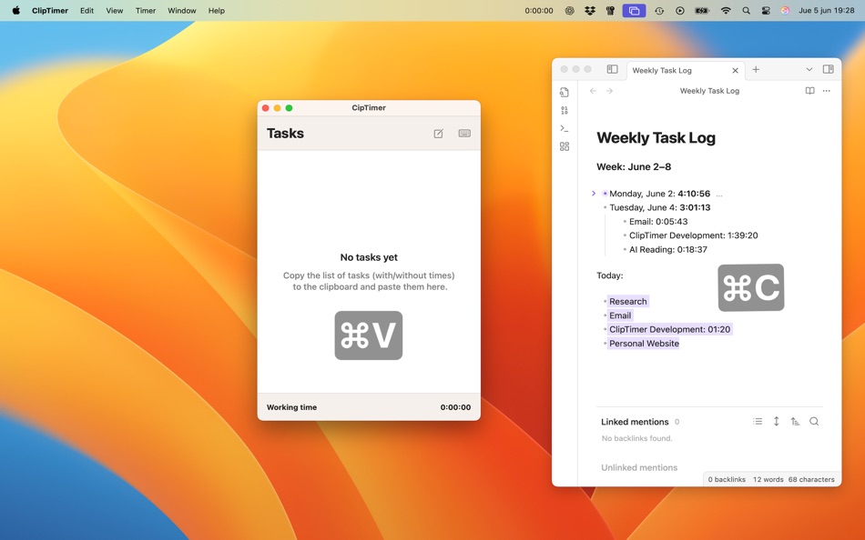 #2. ClipTimer (macOS) Podle: Domingo Gallardo Lopez