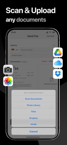 Send Fax : PDF and Docs iPhone screenshot