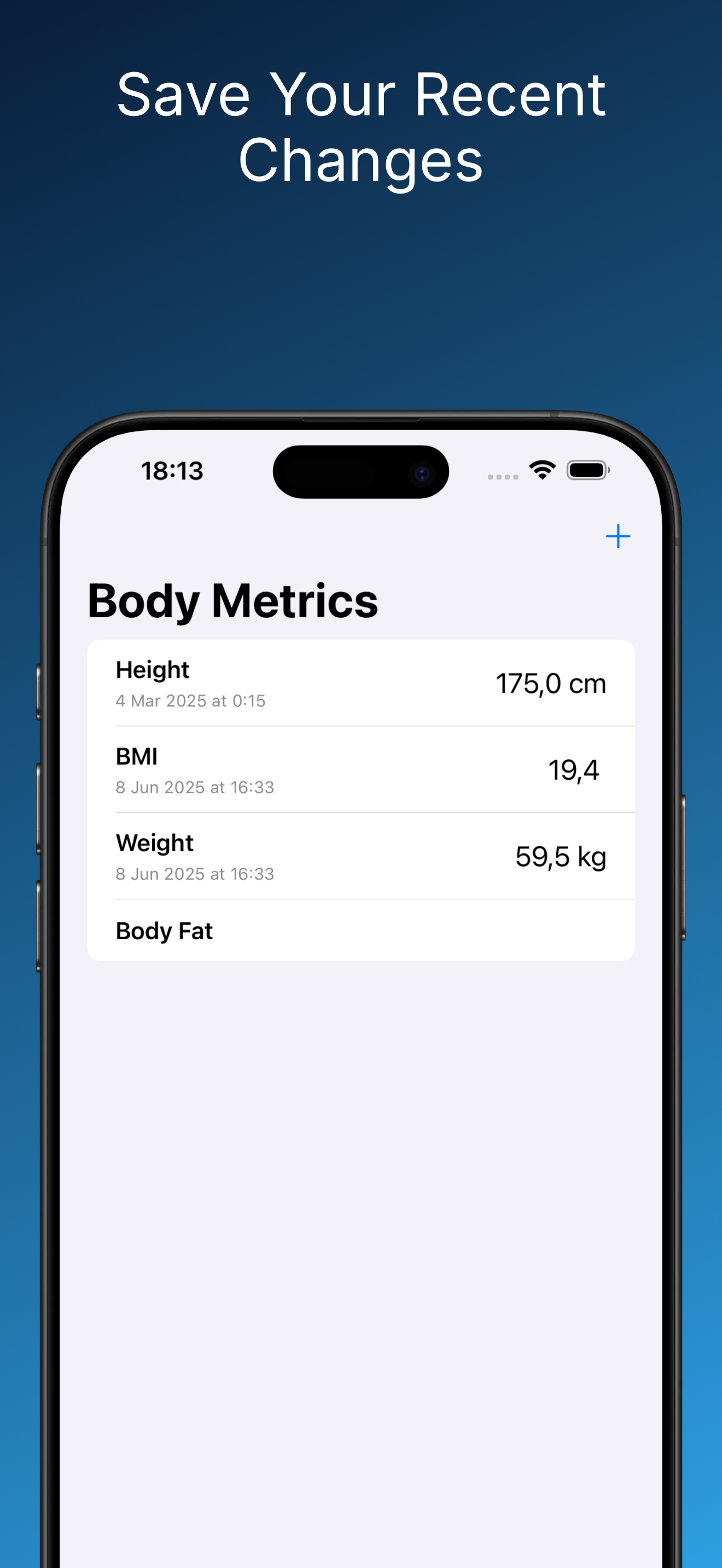 Body Metrics Tracker