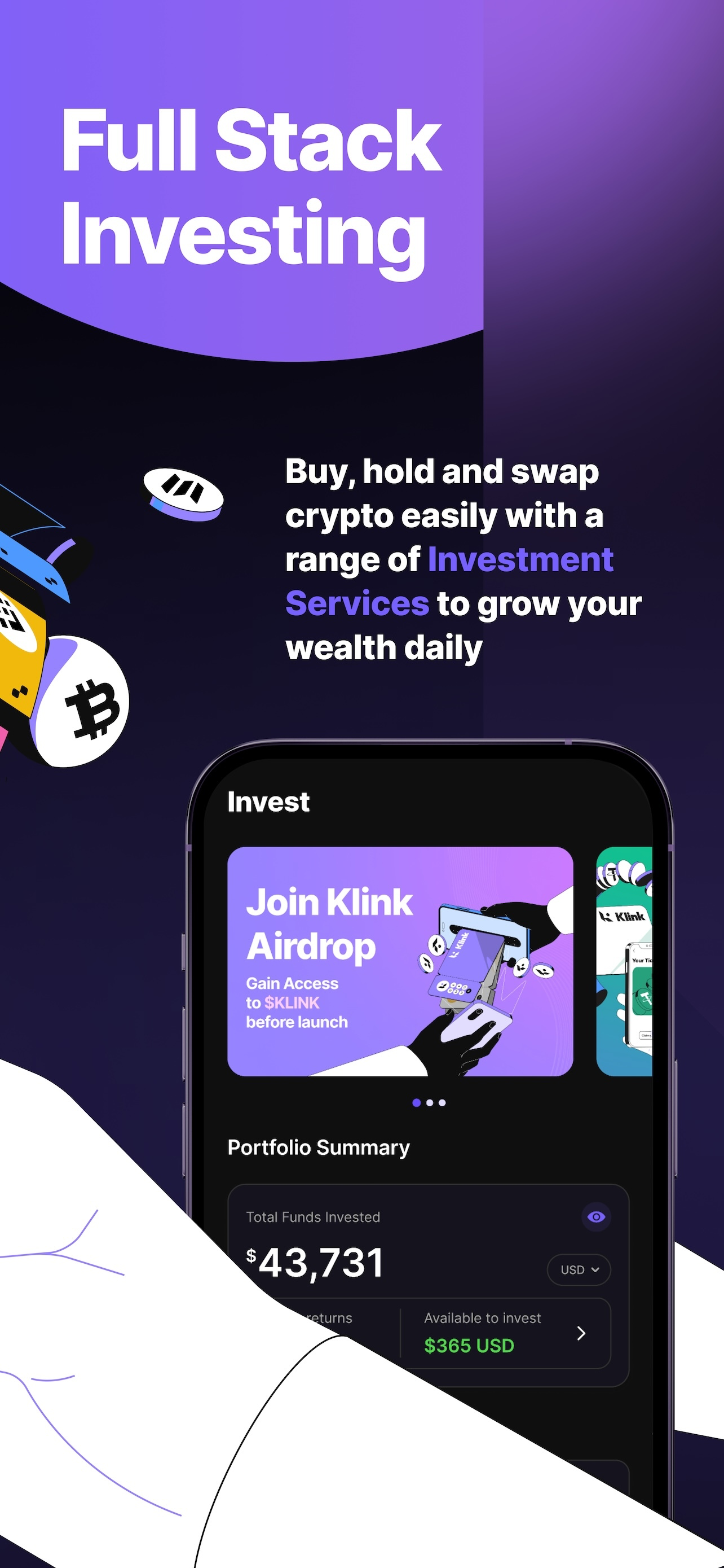 Klink Wallet: Crypto Rewards on Decrypt IPA Store