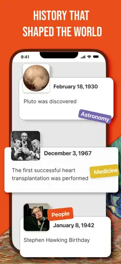 Capture d'écran de Today In History: Factorium sur iPhone 3