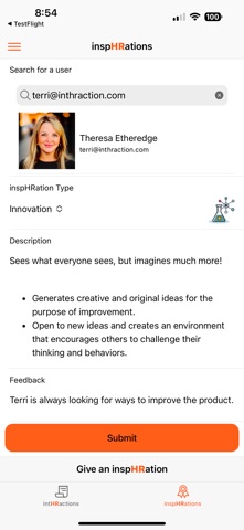 intHRaction iPhone screenshot