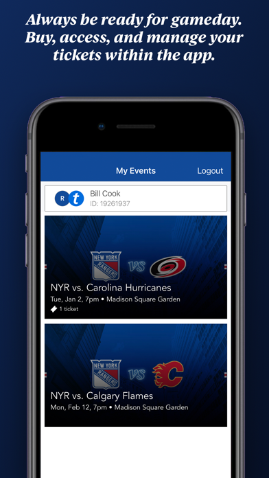 New York Rangers Official App Screenshot