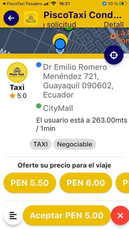 PiscoTaxi Conductor