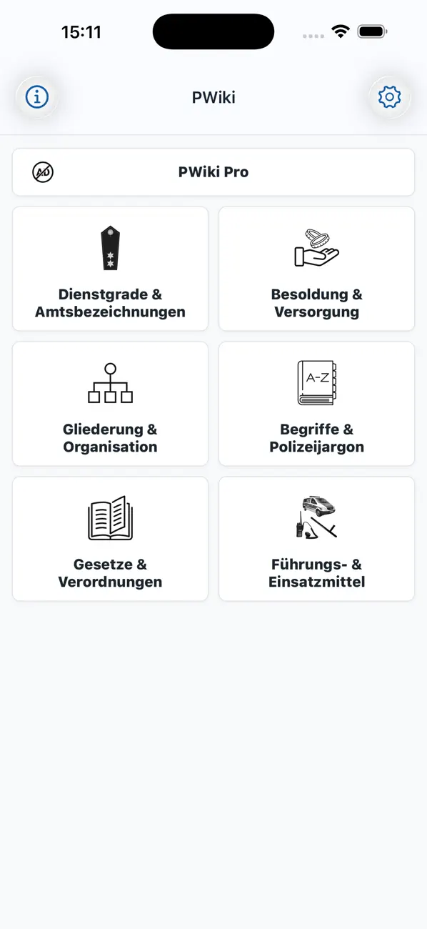 Screenshot #1 pour PWiki – Polizei-Lexikon