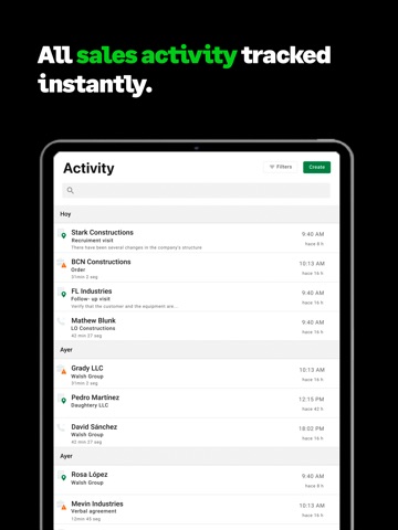 Sage Sales Management iPad screenshot