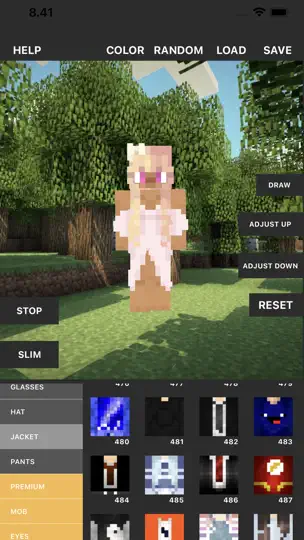 Capture d'écran de Custom Skin Creator sur iPhone 6