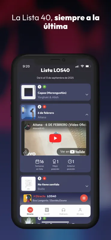 LOS40 Radio screenshot 4 of 8