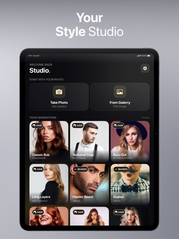 Hairstyle Try On: Haircut AI iPad screenshot