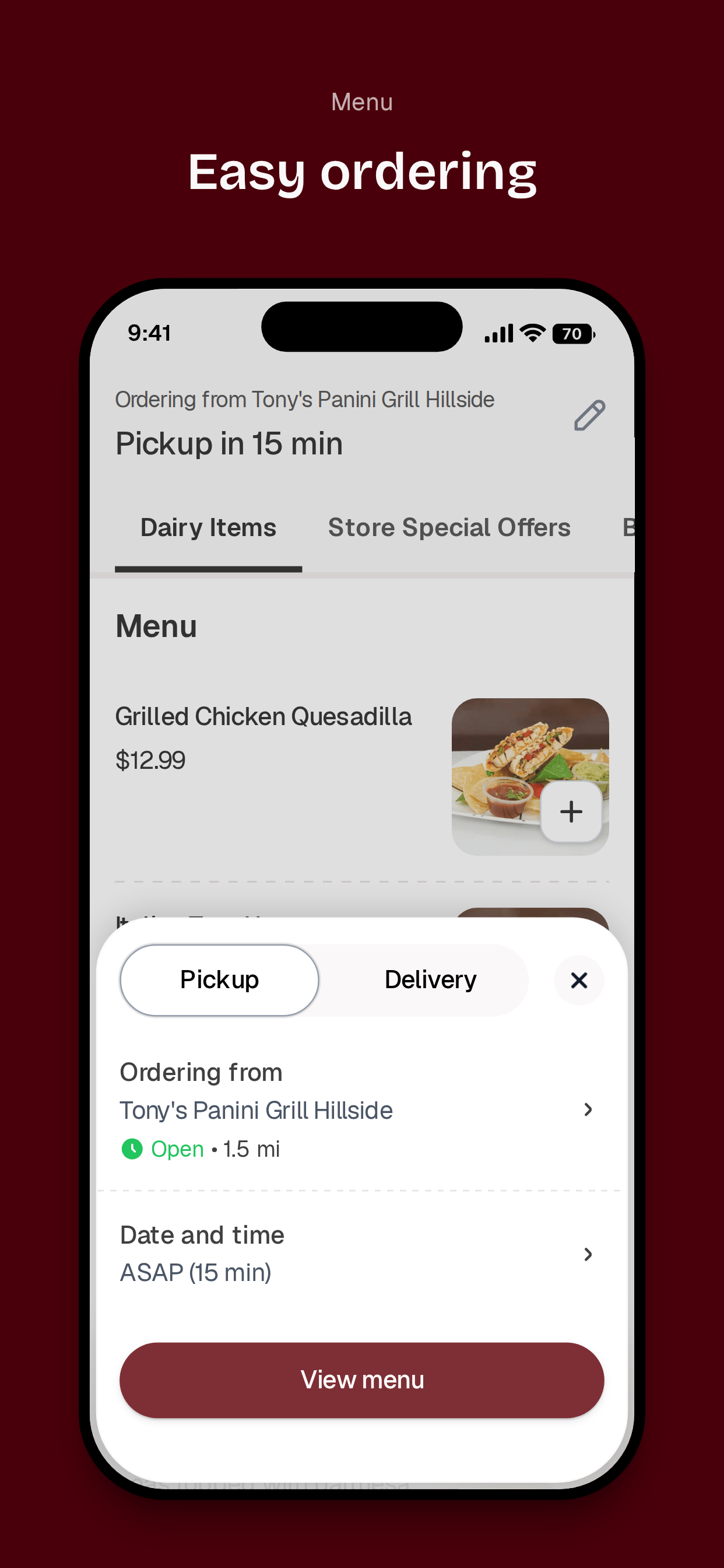 Tony's Panini Grill Hillside screenshot 3