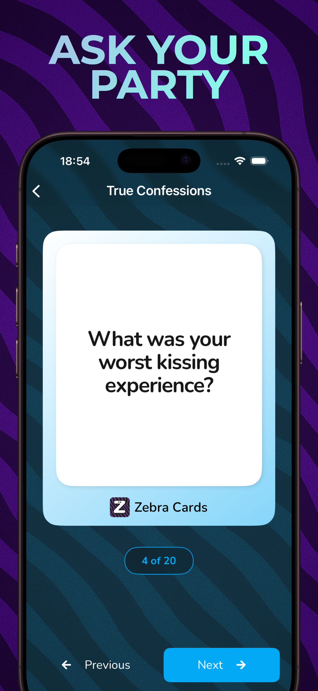 Zebra Cards: Couples Games screenshot 4