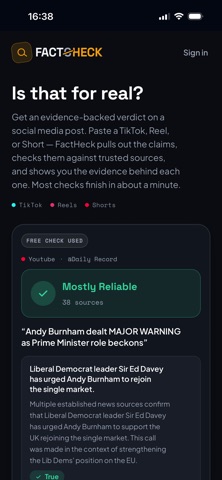 FactHeck screenshot