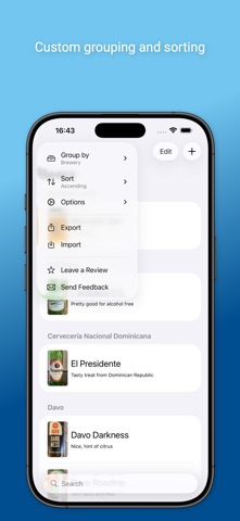 Beer Diary - Review your beers iPhone screenshot
