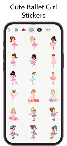 Cute Ballet Girl Stickers Screenshot 2 of 2