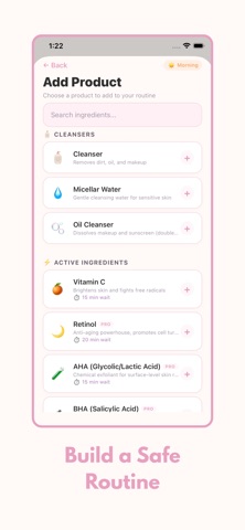 LayerSafe: Skincare Tracker iPhone screenshot