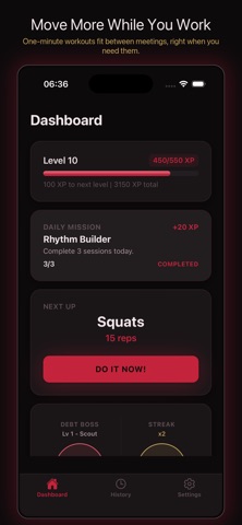 MicroReps: Desk Workout App Screenshot 1 of 5