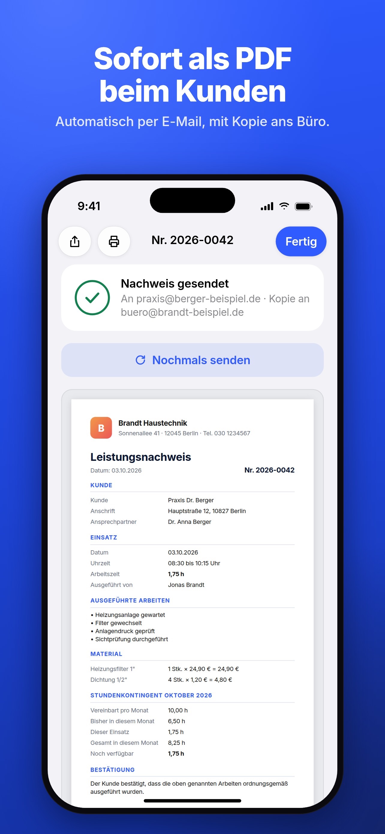 Screenshot 3 of Nachweo: Leistungsnachweis