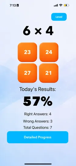 Скриншот Multiplication Math Facts на iPhone 1