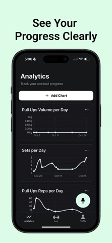 Whisper Lift: Workout Tracker iPhone screenshot