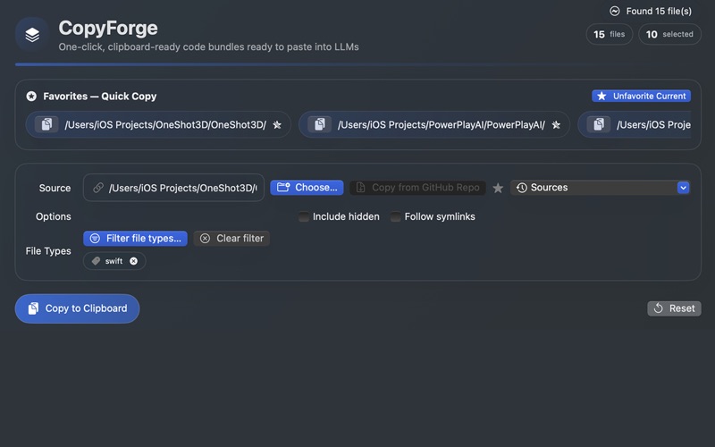 App screenshot