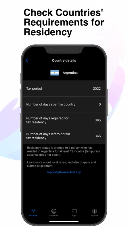 Tax Resident - Days Tracker screenshot 4 of 7