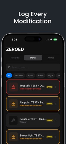 Zeroed: Firearms Inventory screenshot