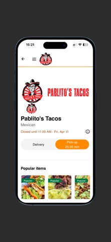 Pablito's Tacos iPhone screenshot