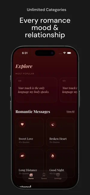 Love Messages & Romantic Texts screenshot 1