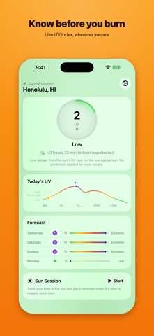 UV Report iPhone screenshot