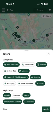 Explore Canmore iPhone screenshot