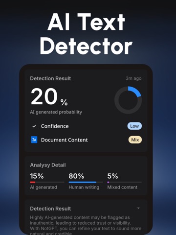 NotGPT: AI Detector & Humanize iPad screenshot