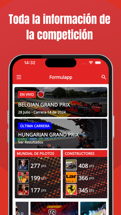 Formulapp - Live F1 iPhone screenshot 1 - Sports app