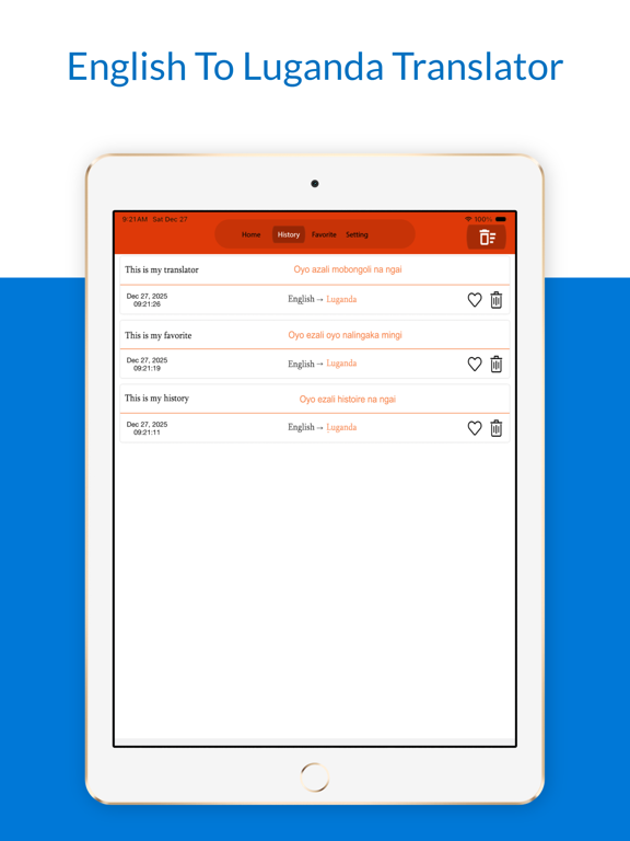 English To Luganda Translator iPad screenshot