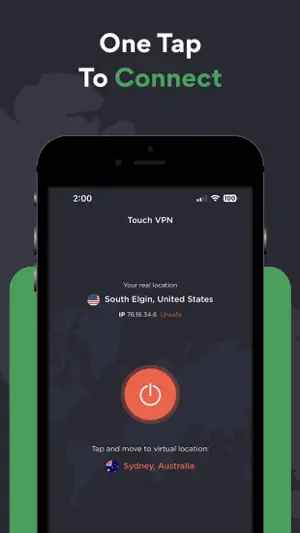 Touch VPN Secure Hotspot Proxy screenshot 2
