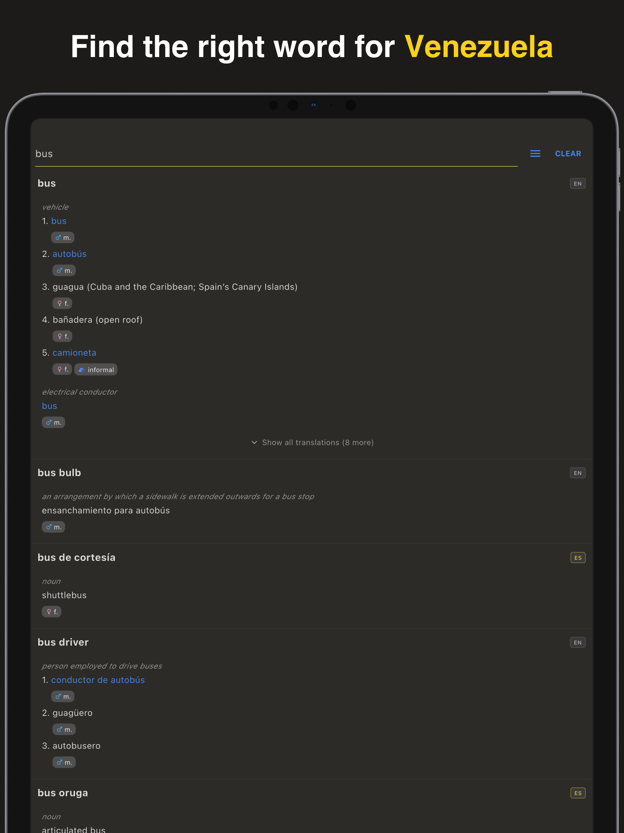 Chamo: Venezuelan Dictionary
