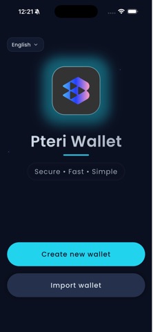 Pteri Wallet iPhone screenshot