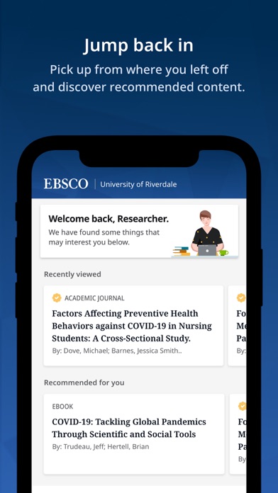 EBSCO Mobile Screenshot