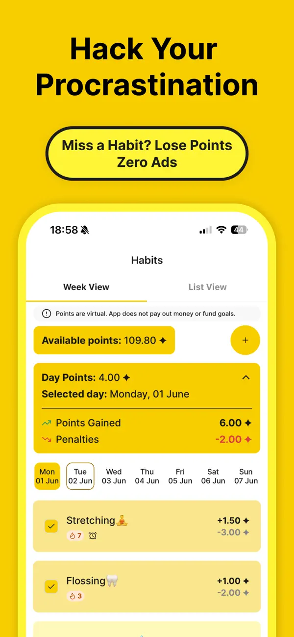 Screenshot #1 pour Habit Bank: Habit Tracker