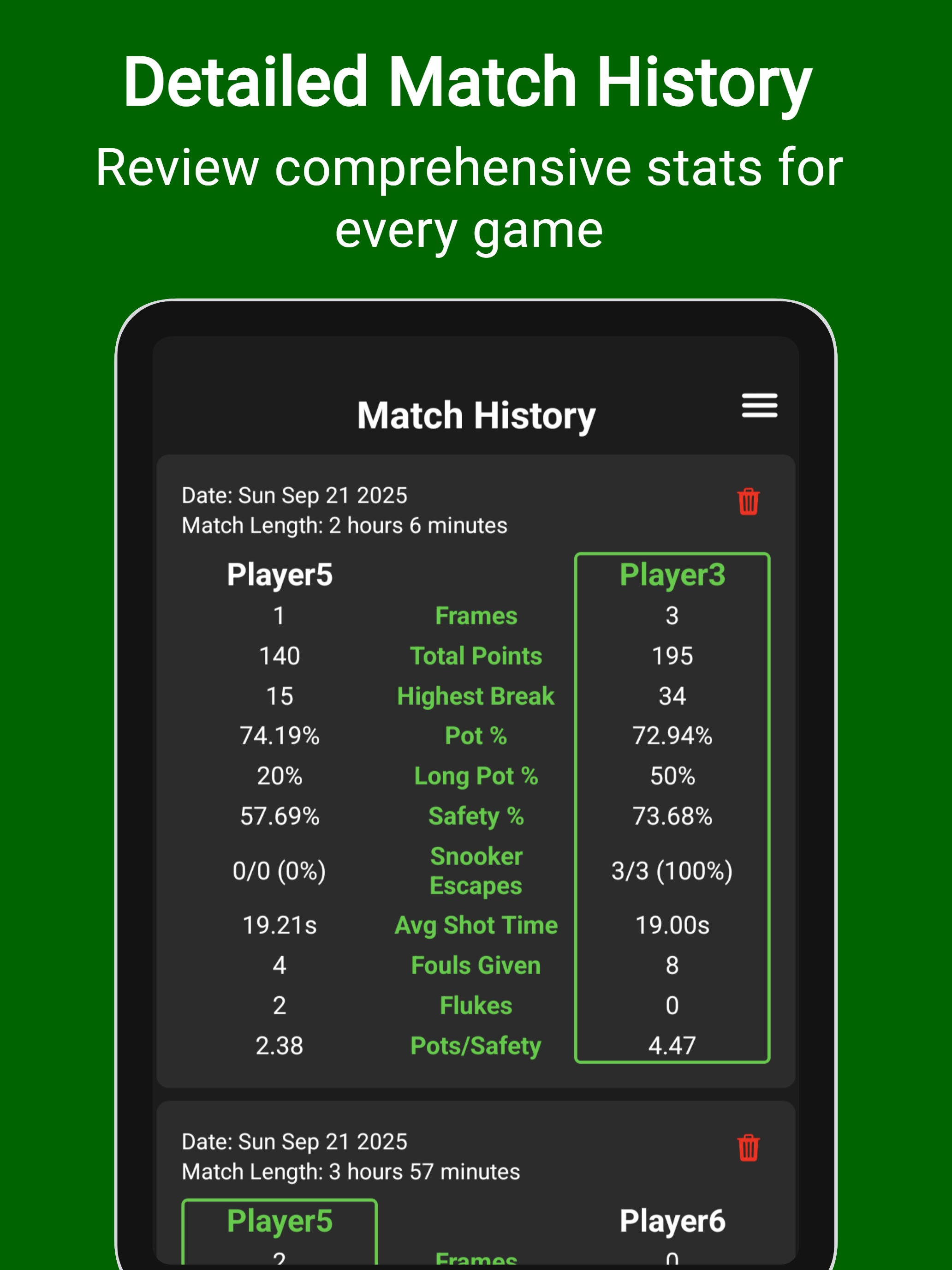 Snooker Scoreboard SnookerSync screenshot 12